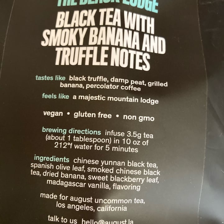 photo of August Uncommom Tea August Uncommon Tea - The Black Lodge shared by @chanceforall on  28 Feb 2022 - review