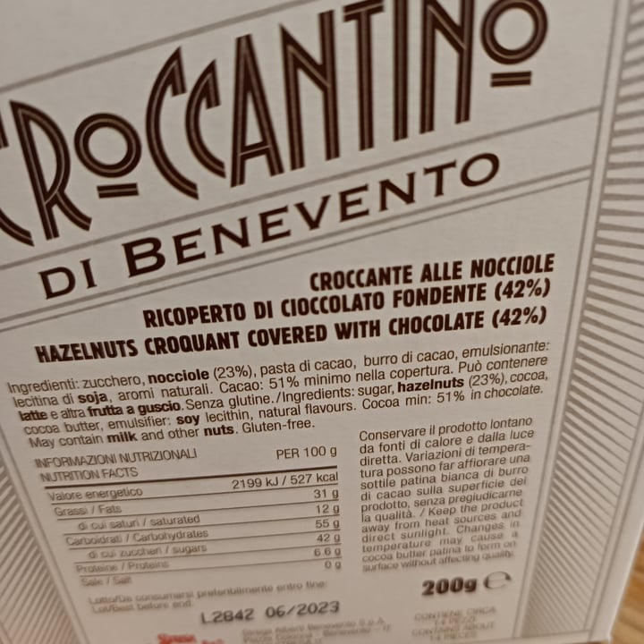 photo of Strega Alberti benevento Croccantini di nocciole ricoperti di cioccolato fondente shared by @mapaolirisa on  11 Nov 2022 - review