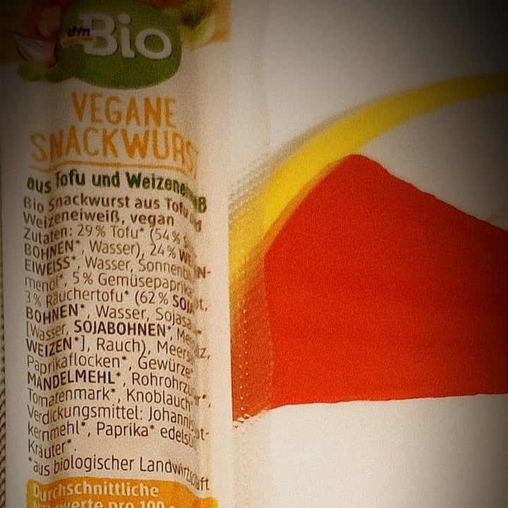 photo of dmBio Vegane Snackwurst shared by @cercocibo on  08 Jun 2022 - review