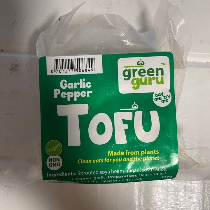 photo of Green Guru Firm Baked Tofu Pepper Garlic shared by @thehumblechickpea on  30 Mar 2022 - review