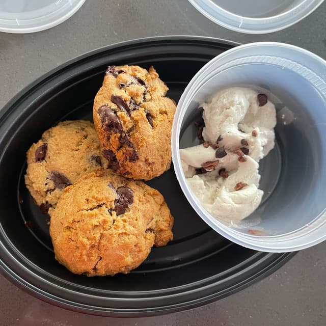 Foto del piatto “cookies and ice cream”