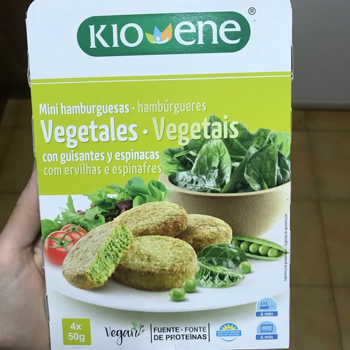 photo of Kioene Mini Hamburguesas Vegetales de Guisantes Y Espinacas shared by @aitanacomellas on  27 Oct 2020 - review