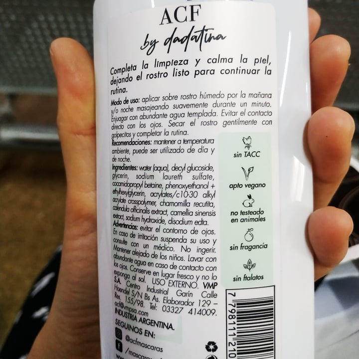 photo of acf by dadatina Gel De Limpieza shared by @beiaene on  17 Dec 2022 - review