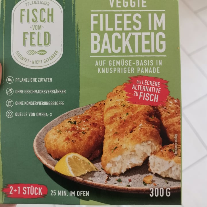 photo of Fisch vom Feld Veggie Filees im Backteig shared by @greencyclesarah on  02 Jul 2021 - review