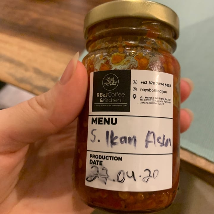 review photo of RBoJ Coffee / Ray's Bottle of Joe Central Sambal Ikan Asin shared by @giveafudge2day on 06 May 2020 - review