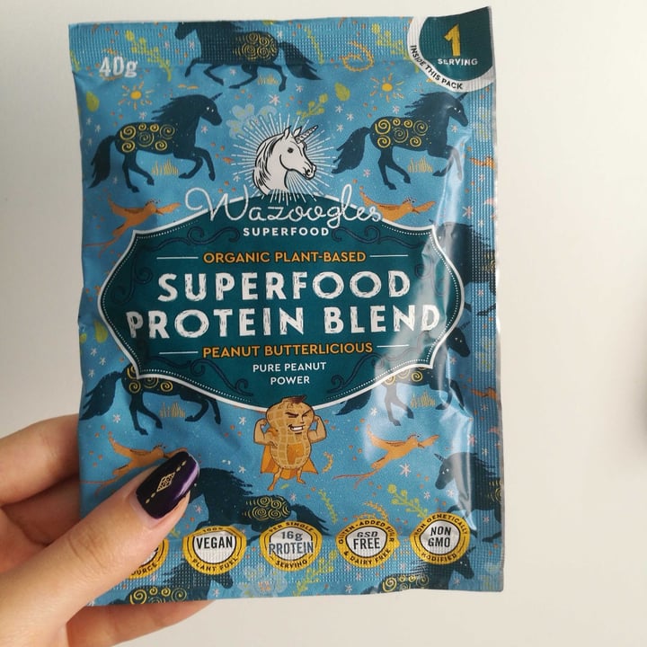 photo of Wazoogles Superfood Superfood Protein Blend- Peanut Butterlicious shared by @veganonthesavannah on  31 Oct 2020 - review