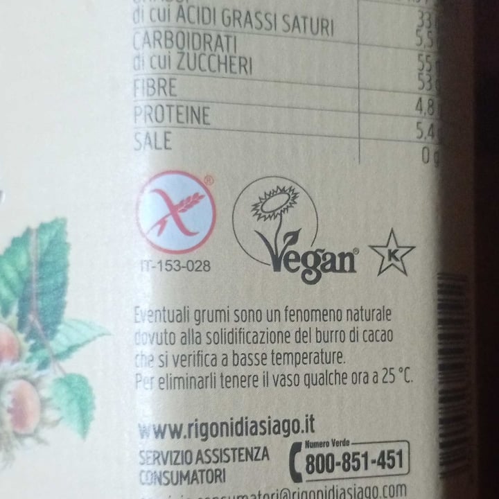review photo of Rigoni di Asiago Nocciolata Dairy Free Hazelnut Spread with Cocoa shared by @rrose on 01 Jul 2022 - review