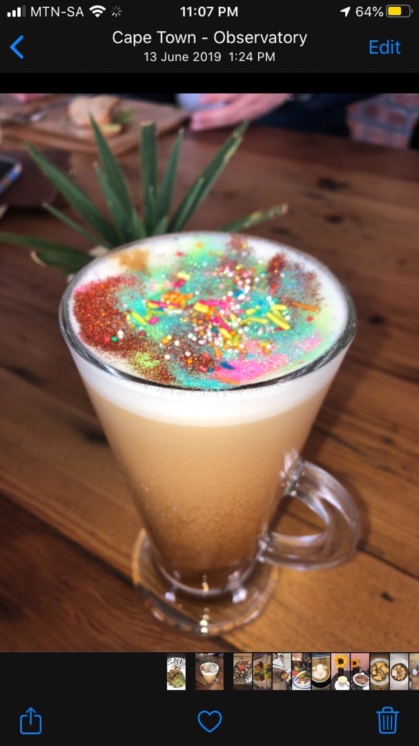 photo of Nourish'd Café & Juicery Unicorn Latte shared by @tazzwaite on  06 Apr 2020 - review