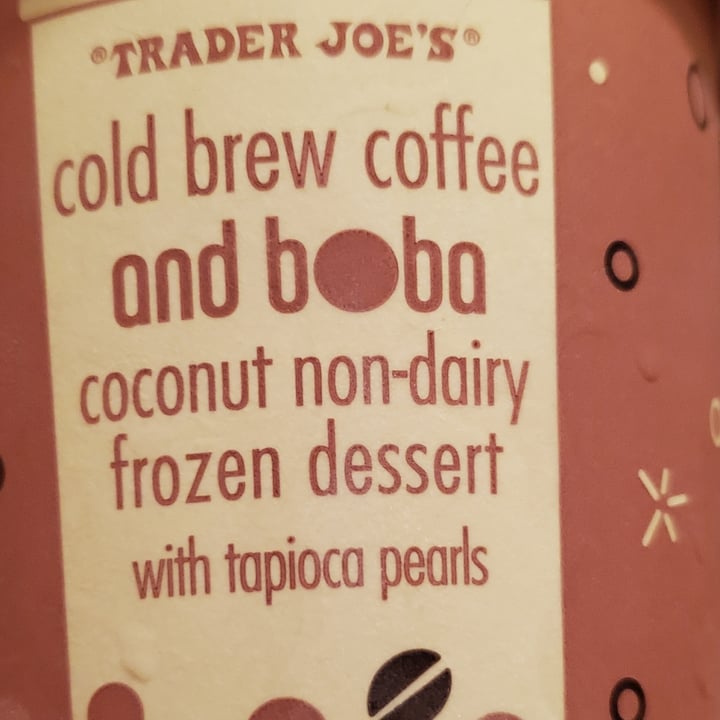 photo of Trader Joe's Cold Brew Coffee and Boba Non-Dairy Frozen Dessert shared by @eriluc on  01 Sep 2021 - review