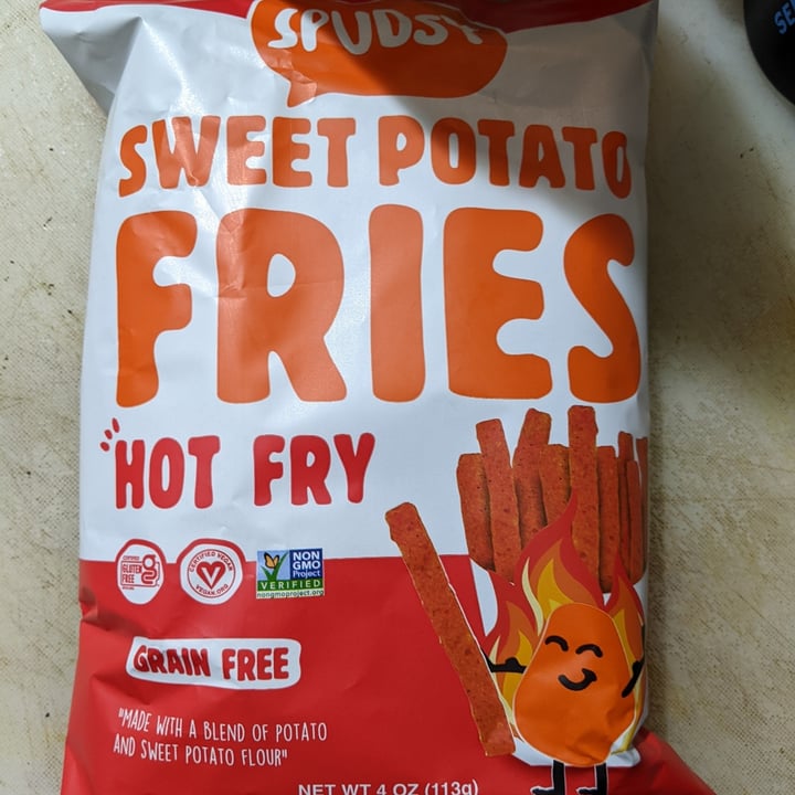photo of Spudsy Foods Sweet Potato Fries Hot Fry shared by @caseyveganforlife on  31 May 2022 - review