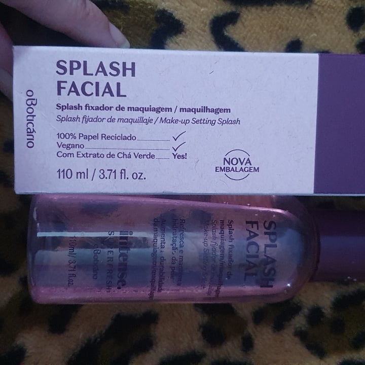 photo of O Boticário splash facial shared by @amandamello on  04 May 2022 - review