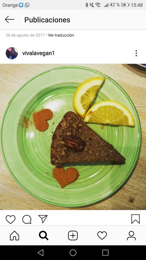 review photo of Bagels & Beans Pecan nut cake shared by @myksvegan on 06 Aug 2019 - review