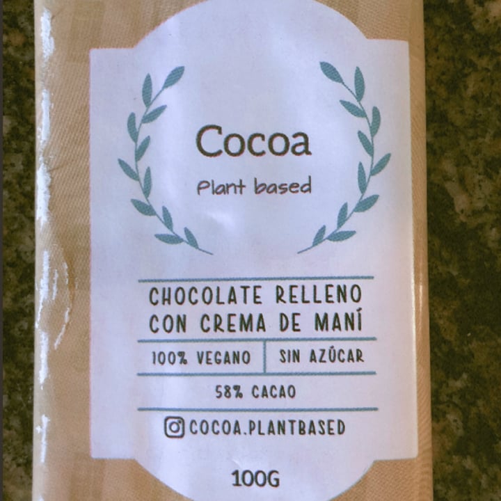 photo of Cocoa Plant Based Chocolate Relleno Con Crema De Maní shared by @milagrosagus on  26 Feb 2022 - review