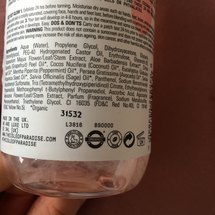 review photo of Isle of Paradise Light self tanning water shared by @medi on 17 Oct 2020 - review