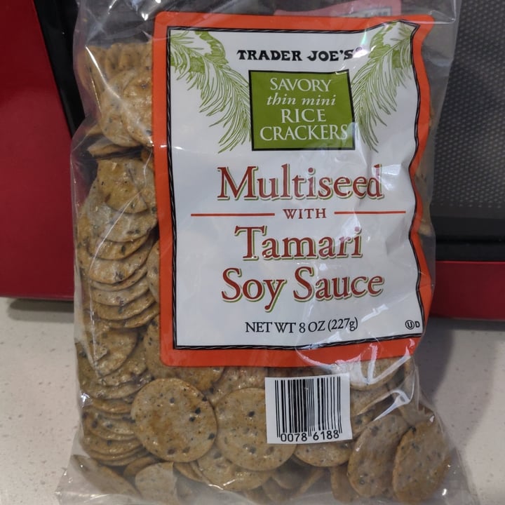 photo of Trader Joe's Multiseed Tamari Soy rice crackers shared by @kqm219 on  24 Nov 2020 - review