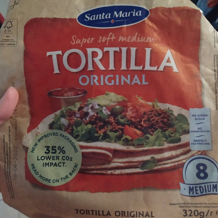 photo of Santa María Medium Tortilla Wrap Vollkorn shared by @letidibi on  09 Feb 2022 - review