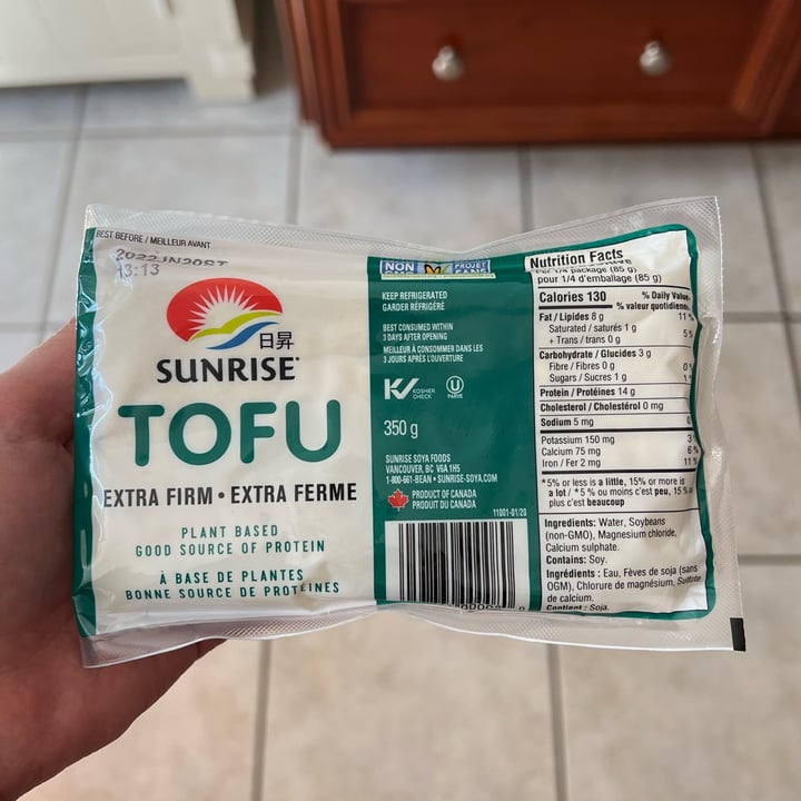 photo of Sunrise Soya Foods Extra Firm Tofu shared by @caariinaa on  13 May 2022 - review