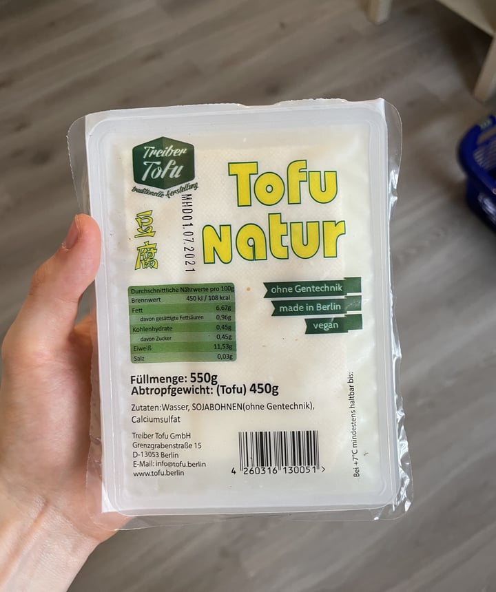 photo of Treiber tofu Tofu Natur shared by @tesario on  07 Jun 2021 - review