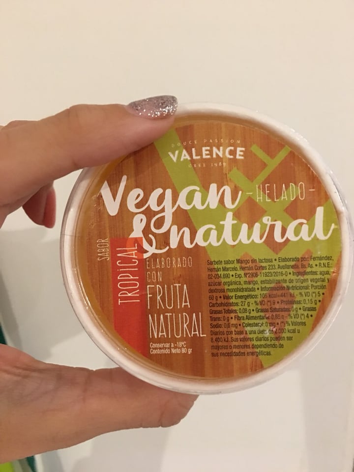 photo of Valence Helado Tropical Fruta Natural shared by @rominanotero on  12 Sep 2019 - review