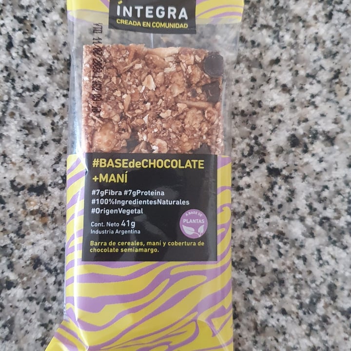 photo of Integra Barra De Cereal Con Mani Y Chocolate shared by @veroflagitonte on  02 Aug 2022 - review