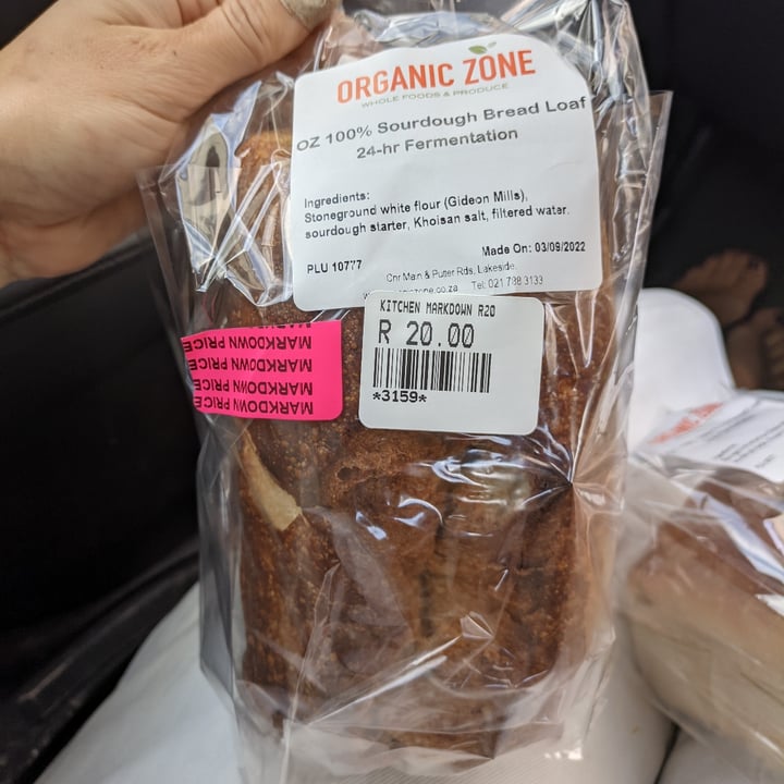 photo of Organic Zone 100% sourdough bread loaf shared by @shanhart on  04 Sep 2022 - review