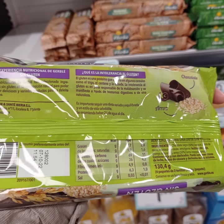 review photo of Gerblé Tortitas con chocolate negro shared by @vaniabarberan on 10 May 2022 - review