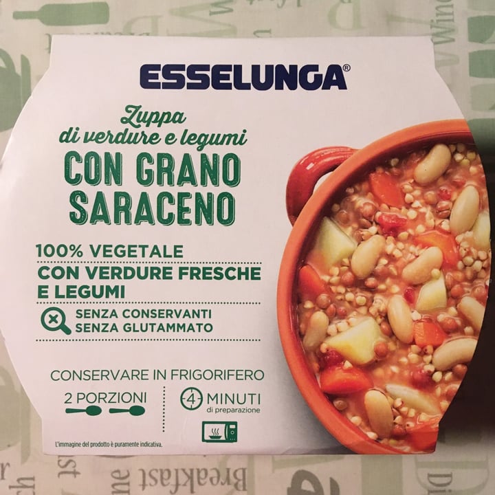 photo of  Esselunga Zuppa di verdura e legumi con grano saraceno shared by @giuliaz on  21 Oct 2021 - review