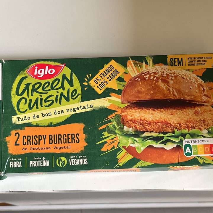 photo of iglo Green Cuisine Crispy burgers shared by @gabrieladamasceno on  06 Oct 2022 - review