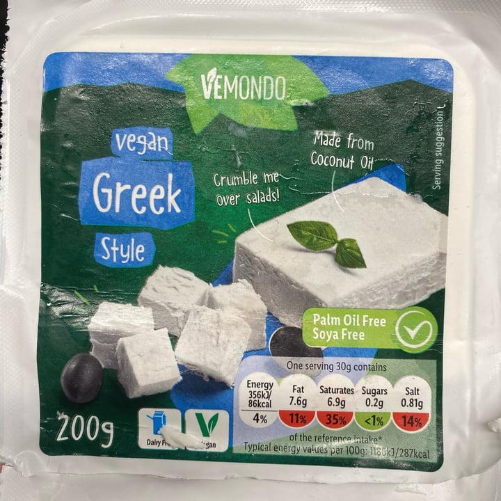 photo of Vemondo Vegan Greek Style Block shared by @heathertheveganmaw on  04 May 2022 - review