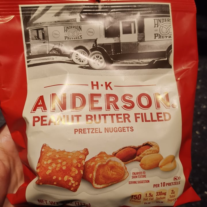 photo of H.K. Anderson Peanut Butter Filled Pretzel Nuggets shared by @plantiful on  01 Dec 2021 - review