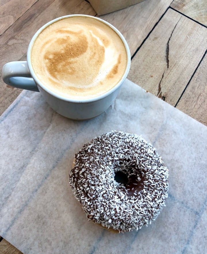 review photo of SuzyQ Doughnuts Chocolate lamington Doughnut shared by @amyvegan on 19 Jan 2020 - review