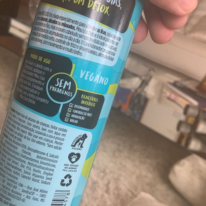 photo of Salon line Condicionador meu liso detox shared by @catug on  30 Jan 2022 - review