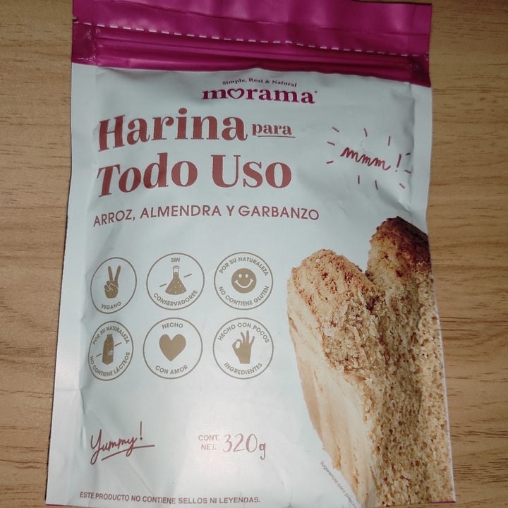 photo of Morama Harina para Todo Uso Arroz, Almendra Y Garbanzo. shared by @sisnivegana on  13 Sep 2021 - review