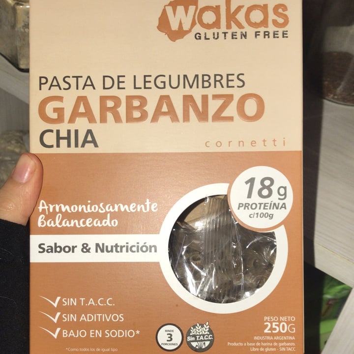 photo of Wakas Pasta de Legumbres Garbanzo y Chía shared by @florecia on  22 May 2021 - review