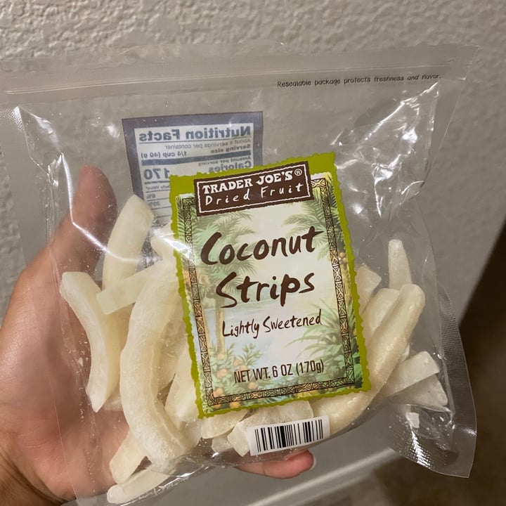 photo of Trader Joe's Coconut Strips shared by @veganzzz on  15 Sep 2021 - review