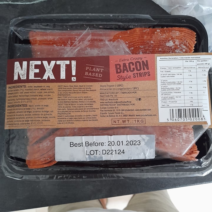 photo of Next! Extra Crispy Bacon Style Strips shared by @danielgl on  12 Dec 2022 - review