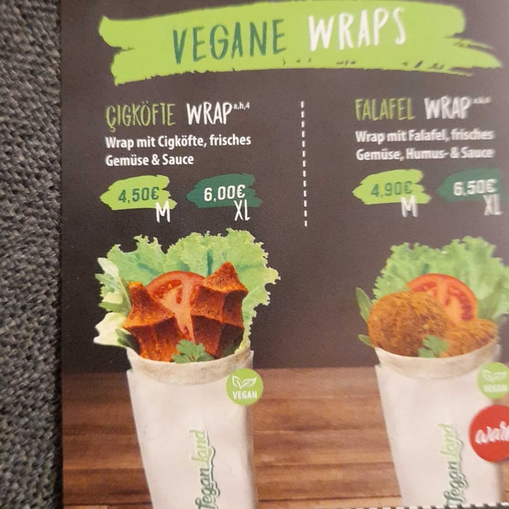 photo of Veganland Cigköfte Cigköfte wrap shared by @open-up on  28 Oct 2022 - review