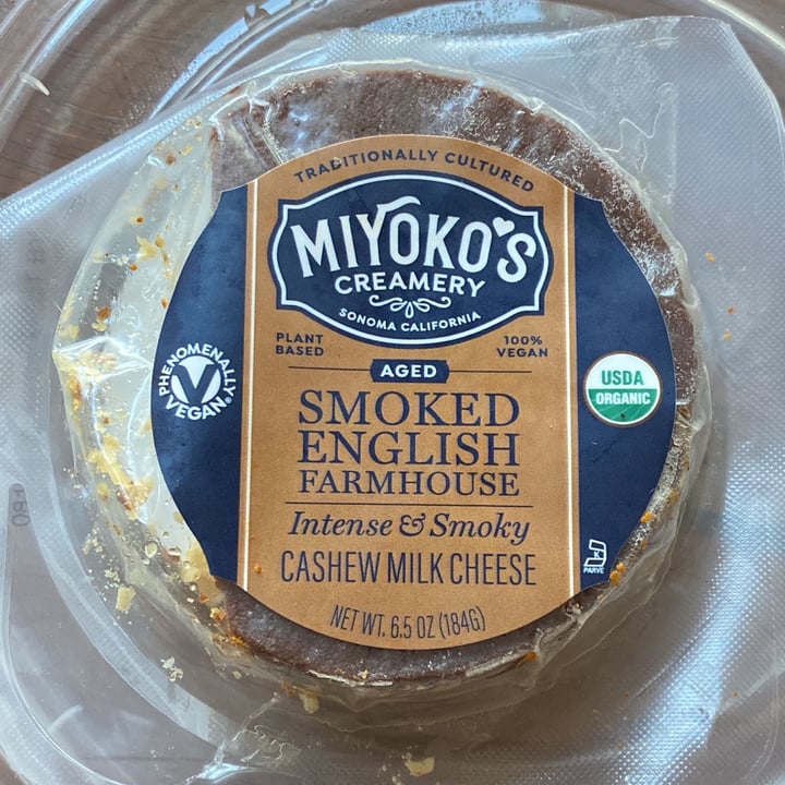 photo of Miyoko's Creamery Smoked English Farmhouse Cheese Wheel shared by @pherz on  02 Dec 2022 - review