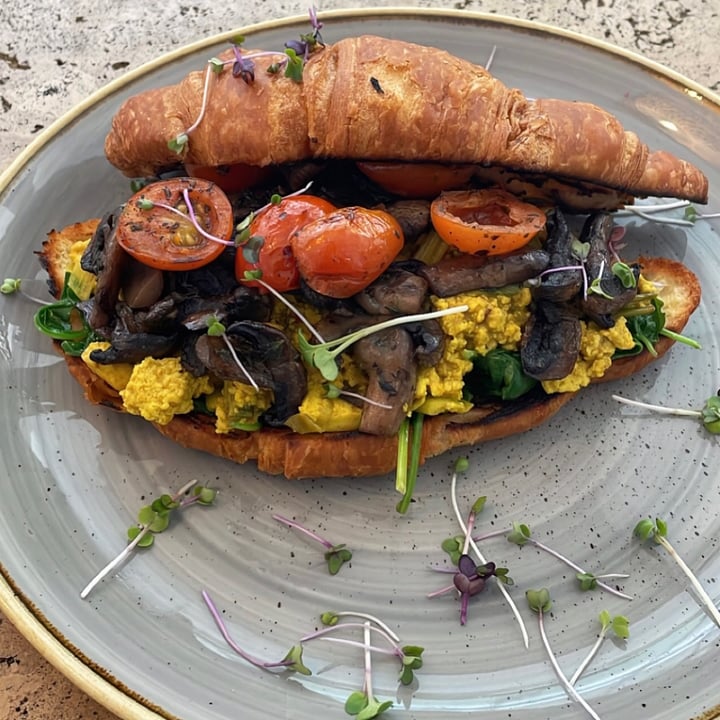 review photo of Harvest Cafe Breakfast Croissant shared by @capetownvegan on 17 Jan 2022 - review
