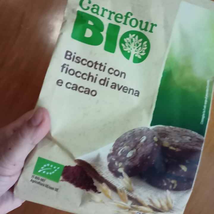 photo of Carrefour Bio Biscotti Con Fiocchi Di Avena E Cacao shared by @marinasacco on  29 Nov 2022 - review