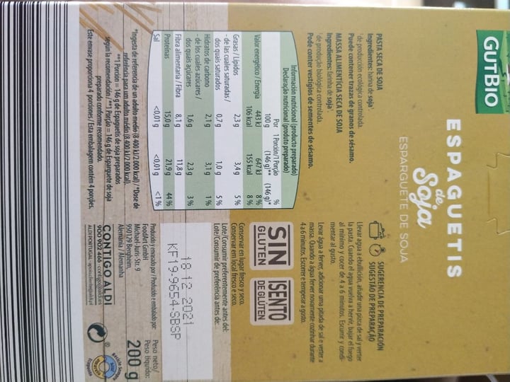 review photo of GutBio Espaguetis de Soja shared by @blackjack101 on 25 Mar 2020 - review