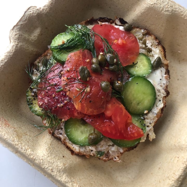 review photo of Courage Bagels run it through the garden with vegan cream cheese shared by @csloan on 17 Jun 2022 - review