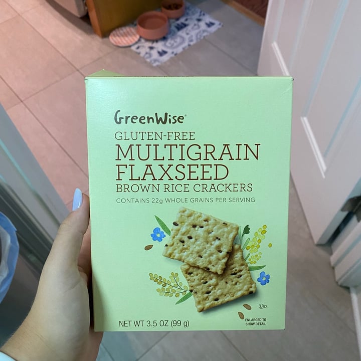 photo of Greenwise gluten-free multigrain flaxseed brown rice crackers shared by @jennifercarney on  25 Aug 2021 - review
