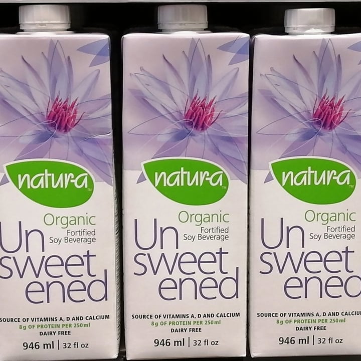photo of Natura Fortified Organic Soy Beverage unsweetened shared by @vegan-me on  24 Nov 2022 - review