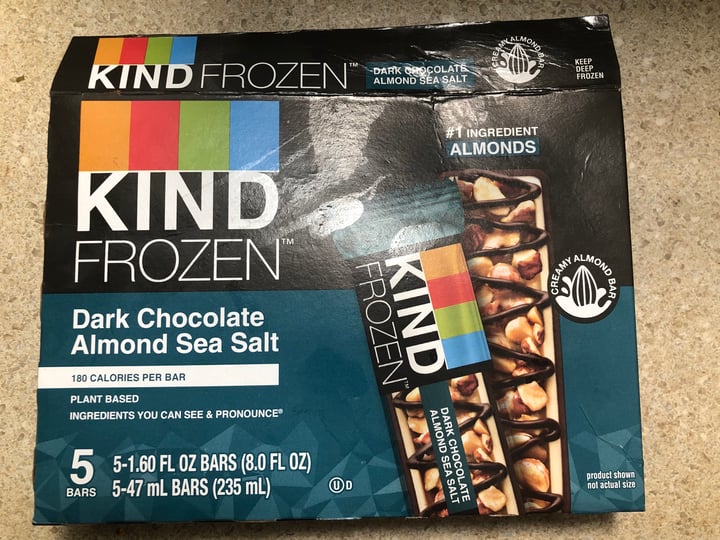 photo of KIND Dark Chocolate Almond Sea Salt shared by @bandita on  29 May 2020 - review