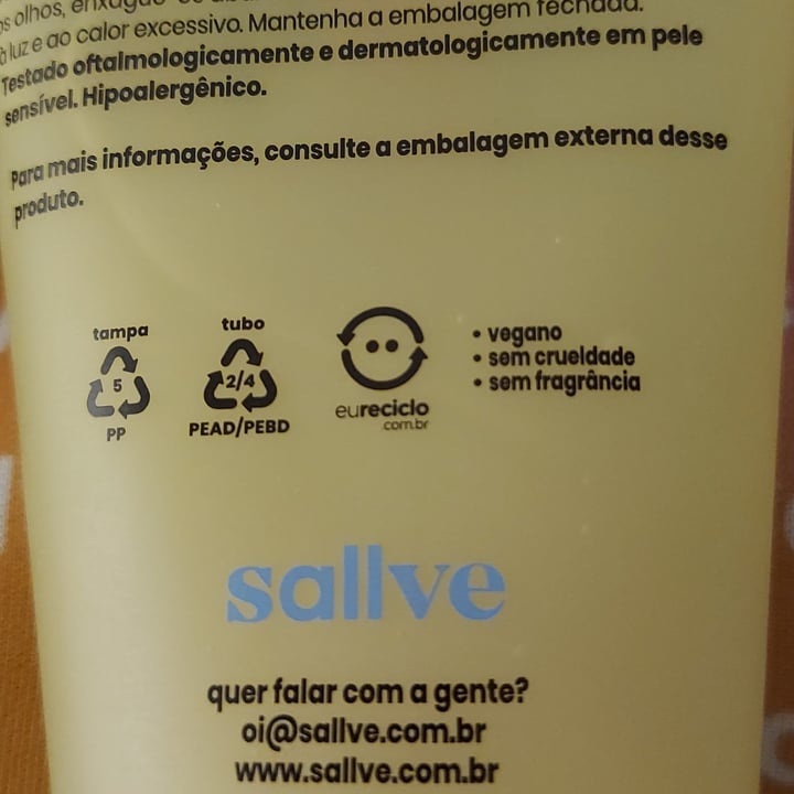 photo of Sallve Limpador Facial shared by @lucoruja on  27 Apr 2022 - review