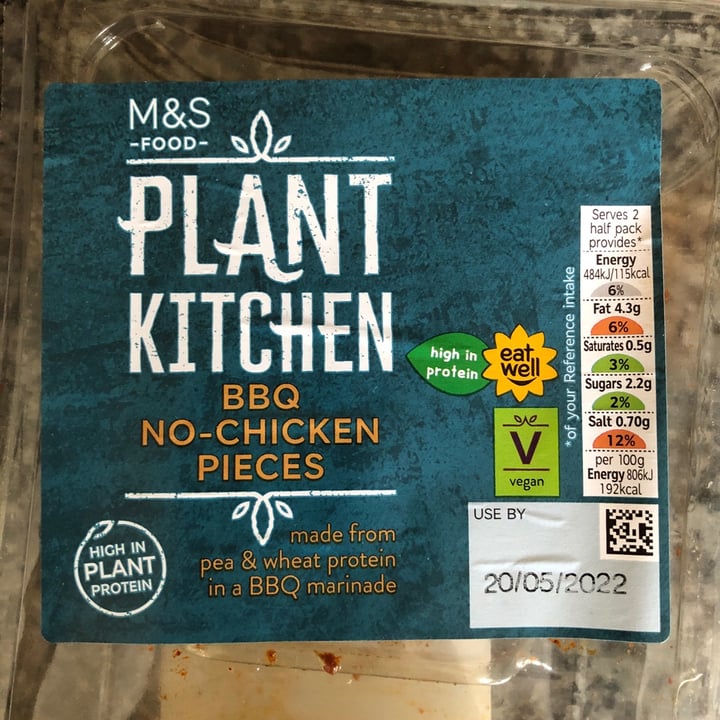 photo of Plant Kitchen (M&S) BBQ No Chicken Pieces shared by @alicemary on  20 May 2022 - review