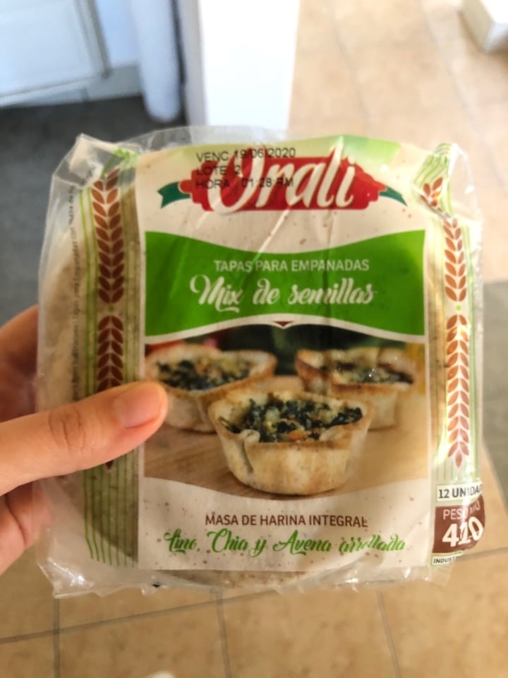 photo of Orali Tapa para Empanada Mix de Semillas shared by @wandadeluca on  10 Jun 2020 - review