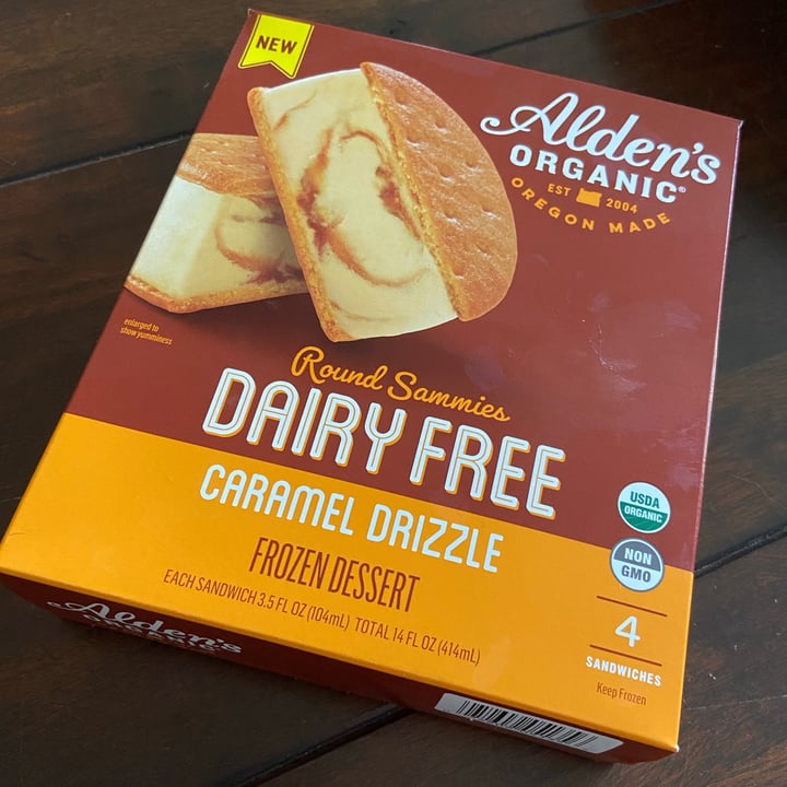 photo of Alden’s Organic Caramel drizzle round sammies shared by @mayflowergirl on  29 Jun 2021 - review