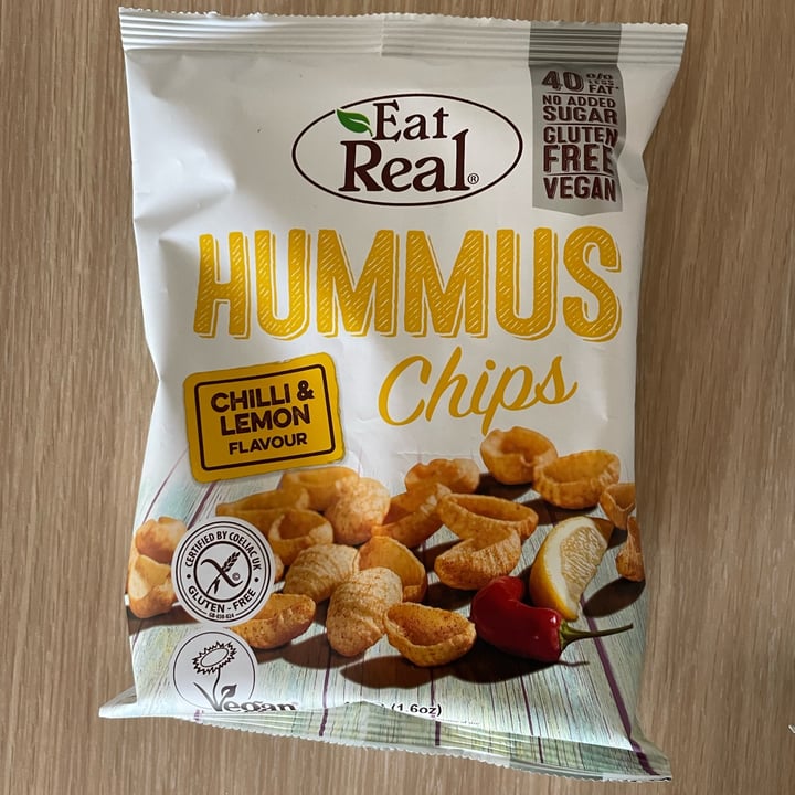 photo of Eat Real Chilli and Lemon Hummus Chips shared by @thehumblechickpea on  08 Mar 2022 - review